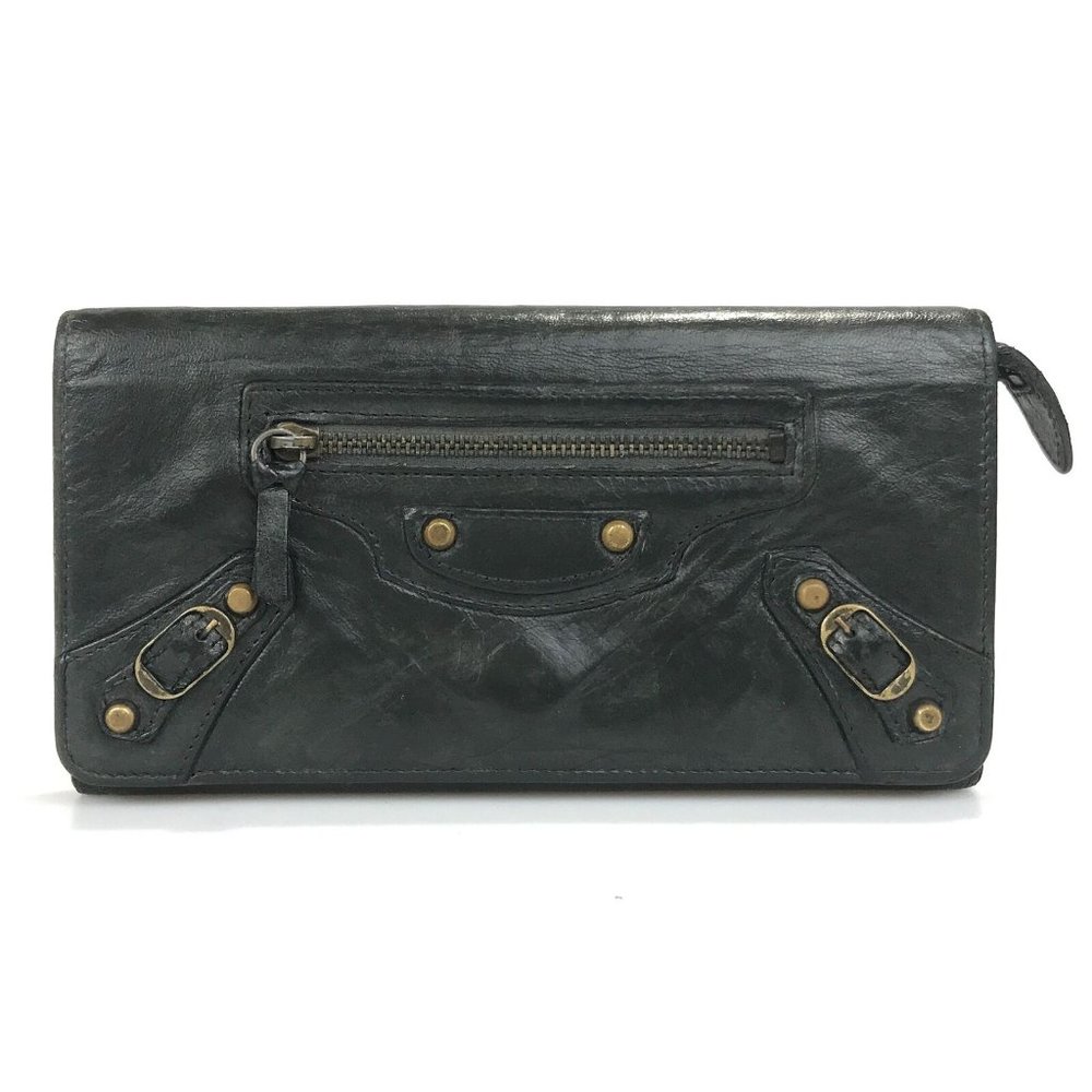 BALENCIAGA Wallet The classic Money Leather Black LambskinAuthentic fresh redye - Picture 1 of 12